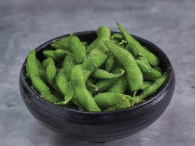 Edamame sprinkled